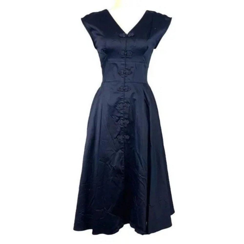 ISO: Pinup Couture (PUG) Black Sateen Sandra Dress in XL